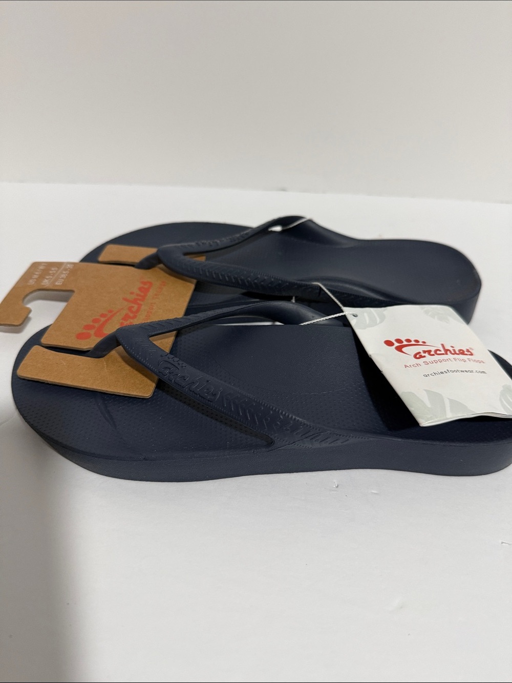Archie’s Unisex Women's Navy Blue Flip Flop Sandals US Women’s Size 7 - Picture 3 of 6
